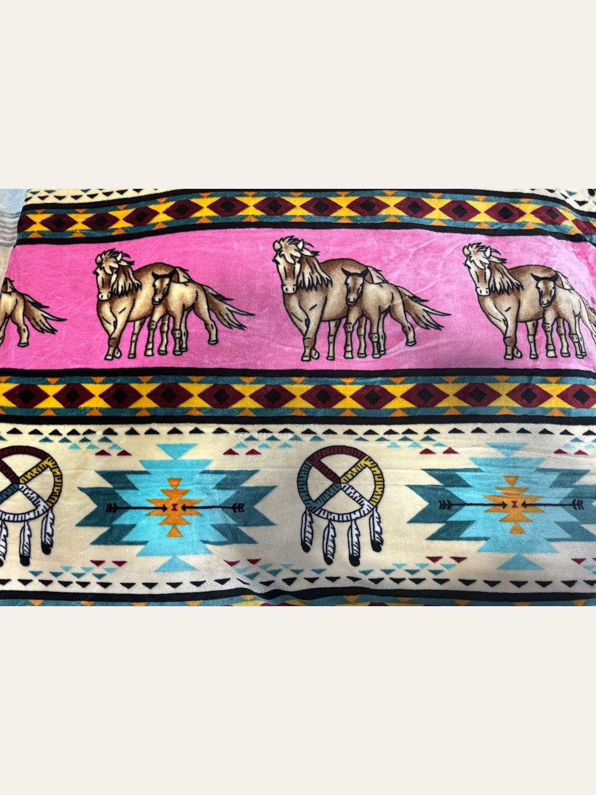 GS Blankets Pink Horse Queen blanket