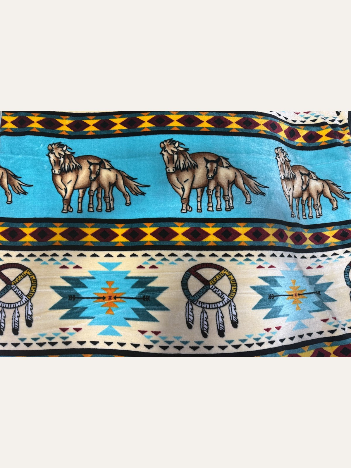 GS Blankets Turquoise Horse Queen blanket