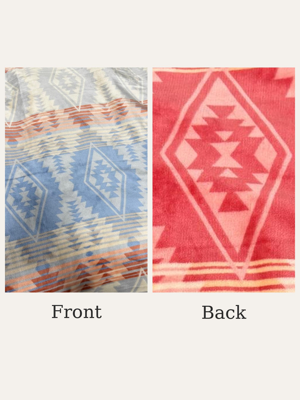 GS Blankets Zigzag Queen blanket front and back