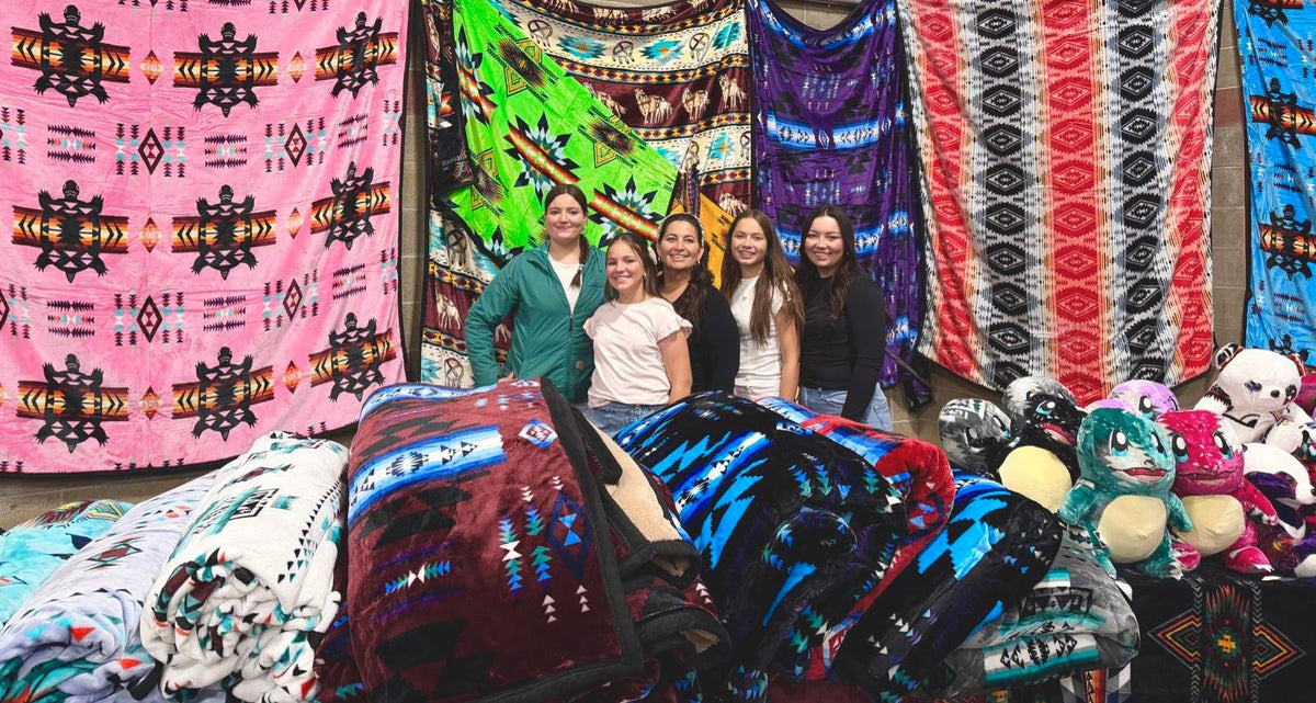 GS Blankets team at a pop-up booth